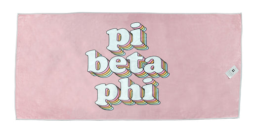 Pi Beta Phi Plush Retro Beach Towel