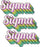 Sigma Sigma Sigma Greek Stacked Sticker