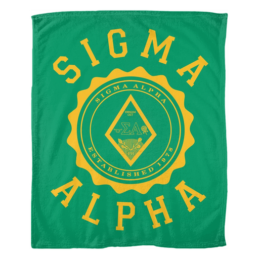 Homedecorgifts Sigma Alpha Seal Fleece Blankets