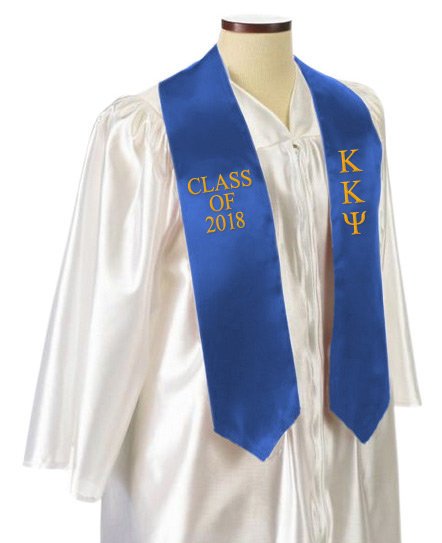 Kappa Kappa Psi Classic Colors Embroidered Grad Stole