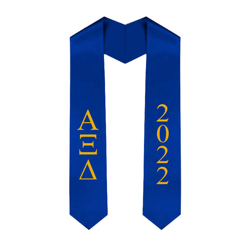 Alpha Xi Delta Vertical Grad Stole with Letters & Year