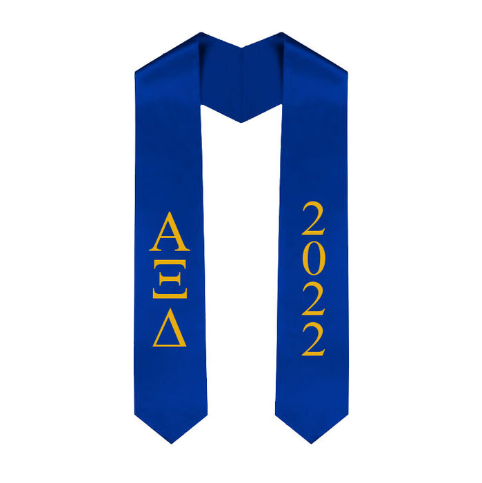 Alpha Xi Delta Vertical Grad Stole with Letters & Year
