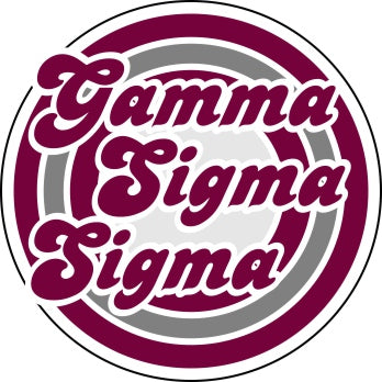 Gamma Sigma Sigma Funky Circle Sticker