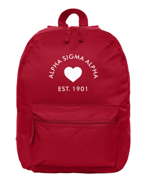 Alpha Sigma Alpha Mascot Embroidered Backpack