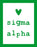 Sigma Alpha Heart Sticker