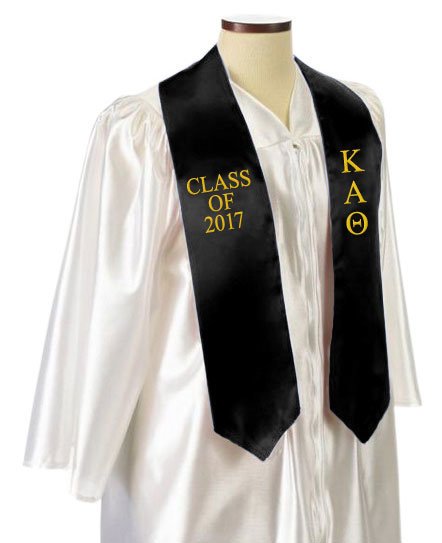 Kappa Alpha Theta Classic Colors Embroidered Grad Stole