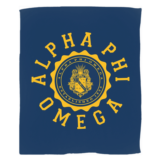 Homedecorgifts Alpha Phi Omega Seal Fleece Blankets