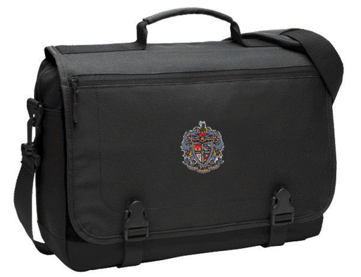Sigma Alpha Epsilon Crest Messenger Briefcase