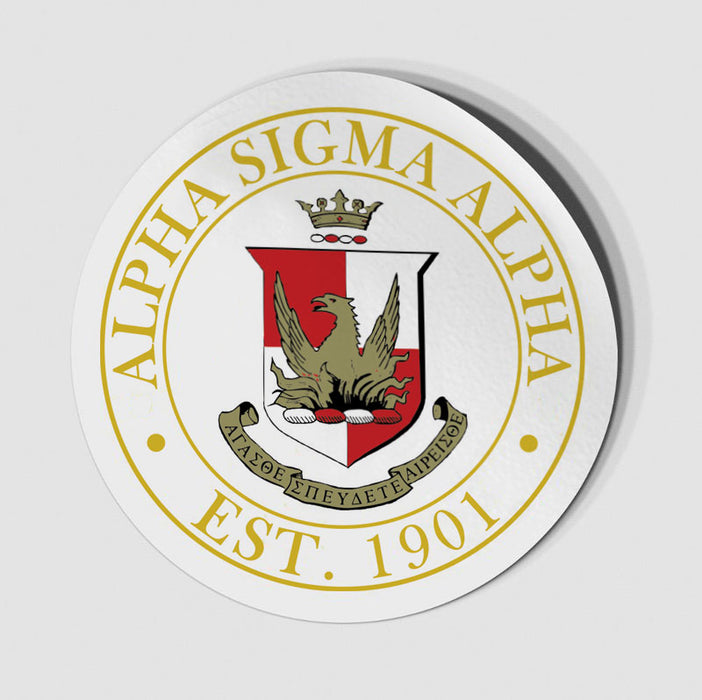 Alpha Sigma Alpha Circle Crest Decal