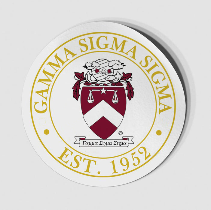 Gamma Sigma Sigma Circle Crest Decal
