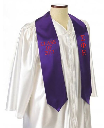 Sigma Phi Epsilon Classic Colors Embroidered Grad Stole