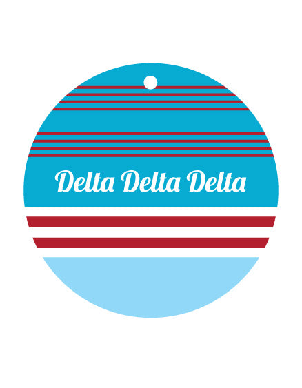 Delta Delta Delta Color Block Sunburst Ornament
