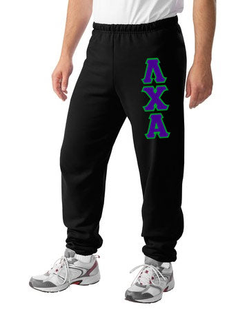 Lambda Chi Alpha Sweatpants with Sewn-On Letters