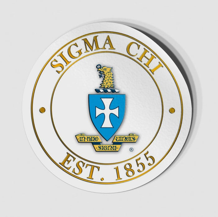Sigma Chi Circle Crest Decal