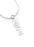Alpha Xi Delta Sterling Silver Lavaliere Pendant with Clear Swarovski Crystal