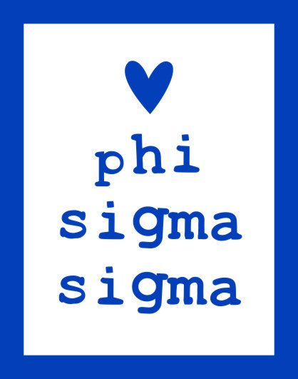 Phi Sigma Sigma Heart Sticker