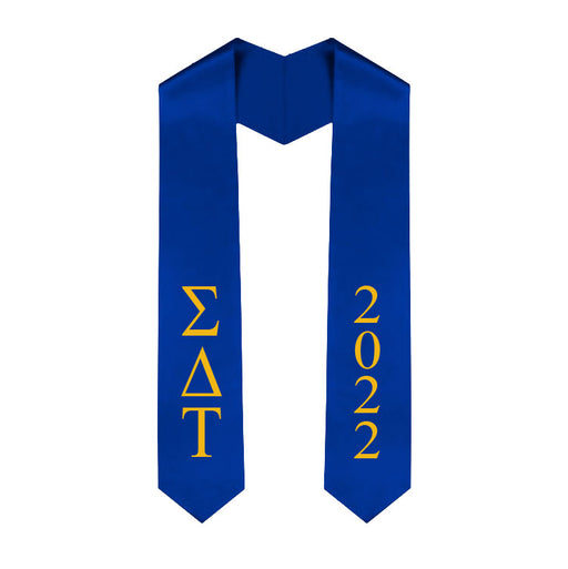 Sigma Delta Tau Vertical Grad Stole with Letters & Year