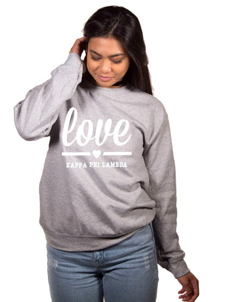 Kappa Phi Lambda Love Crew Neck Sweatshirt