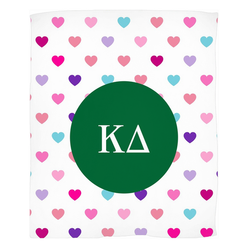 Kappa Delta Kappa Delta Hearts Fleece Blankets