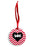 Delta Phi Epsilon Red Chevron Heart Sunburst Ornament