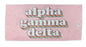 Alpha Gamma Delta Plush Retro Beach Towel
