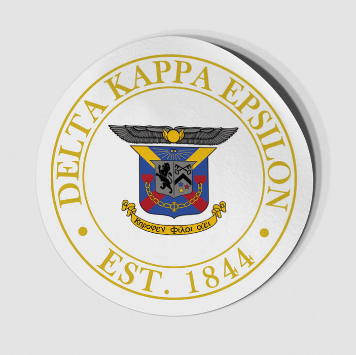 Delta Kappa Epsilon Circle Crest Decal