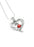Alpha Sigma Alpha Sterling Silver Heart Pendant with Colored Swarovski Crystal