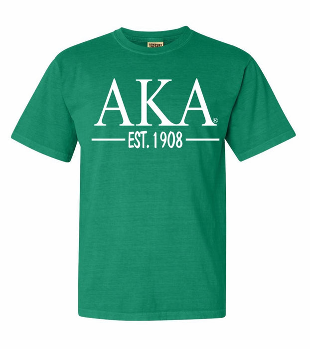 Alpha Kappa Alpha Comfort Colors Established Sorority T-Shirt
