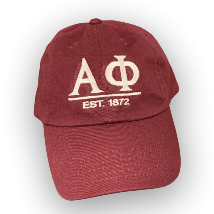Alpha Phi Letters Year Embroidered Hat
