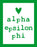Alpha Epsilon Phi Heart Sticker