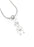 Alpha Delta Pi Sterling Silver Lavaliere Pendant with Clear Swarovski Crystal