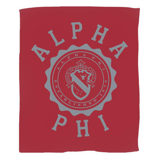 Blankets Alpha Phi Seal Fleece Blankets