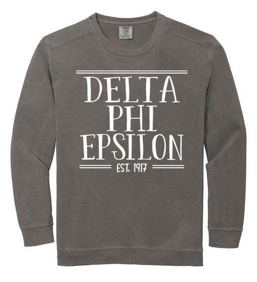 Delta Phi Epsilon Comfort Colors Custom Sorority Sweatshirt