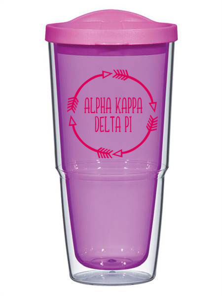 Fraternity Circle Arrows 24 oz Tumbler with Lid