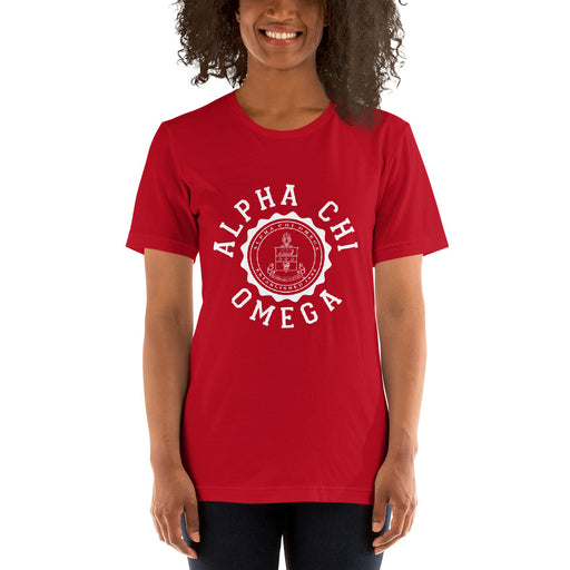 Shirts Alpha Chi Omega Crest Short-Sleeve Unisex T-Shirt