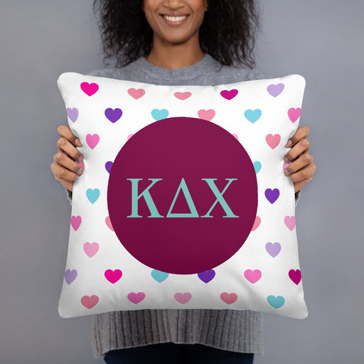 Homedecorgifts Kappa Delta Chi Hearts Basic Pillow