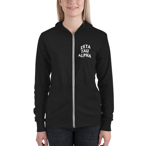 Zeta Tau Alpha Unisex zip hoodie
