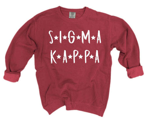Alpha Sigma Kappa Comfort Colors Starry Nickname Sorority Sweatshirt