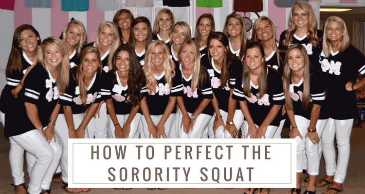 Perfecting The Sorority Squat For Pictures 