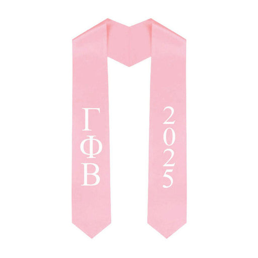 Gamma Phi Beta Vertical Grad Stole with Letters & Year