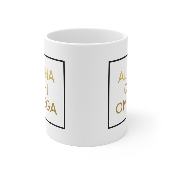 Alpha Chi Omega Gold Box Coffee Mugs Alpha Chi Omega Gold Box Coffee Mugs