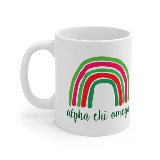Drinkwareminimum1 Alpha Chi Omega Rainbow Coffee Mugs