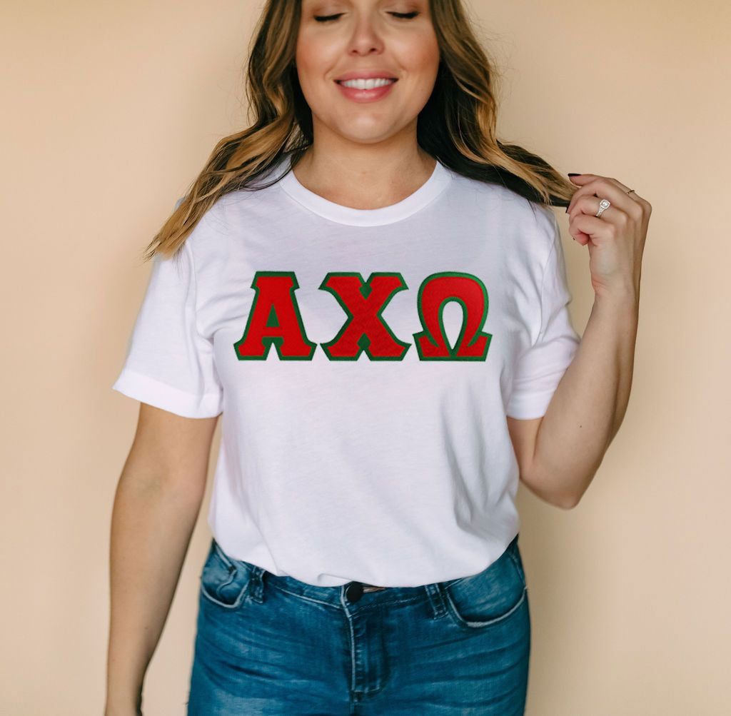 Discount Alpha Chi Omega Lettered Tee DISCOUNT Alpha Chi Omega Lettered Tee - Best Value