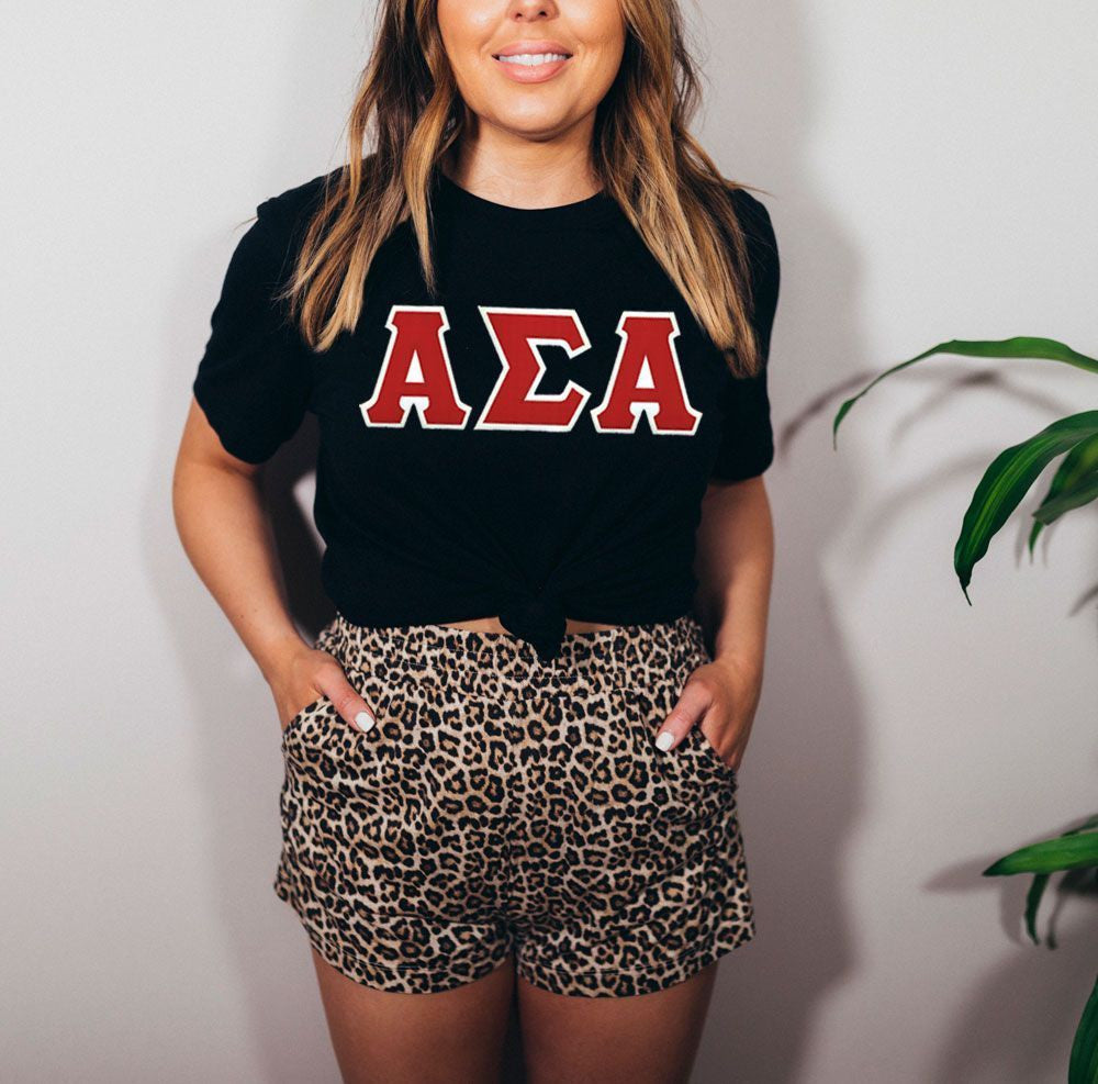 Discount Alpha Sigma Alpha Lettered Tee DISCOUNT Alpha Sigma Alpha Lettered Tee - Best Value