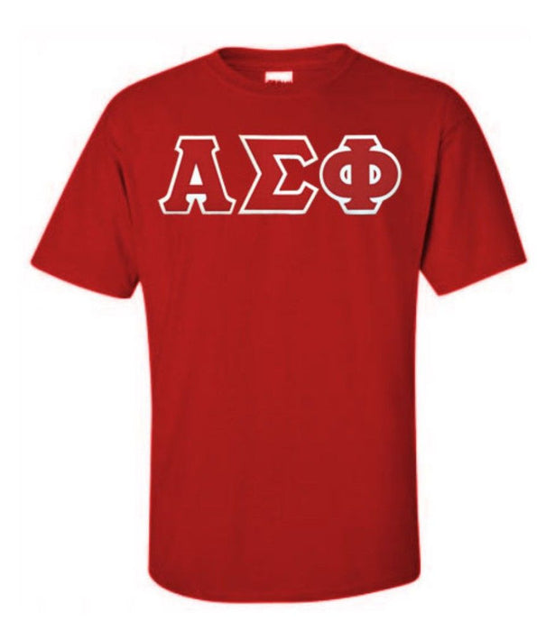 Discount Alpha Sigma Phi Lettered T Shirt DISCOUNT Alpha Sigma Phi Lettered T-shirt - Best Value