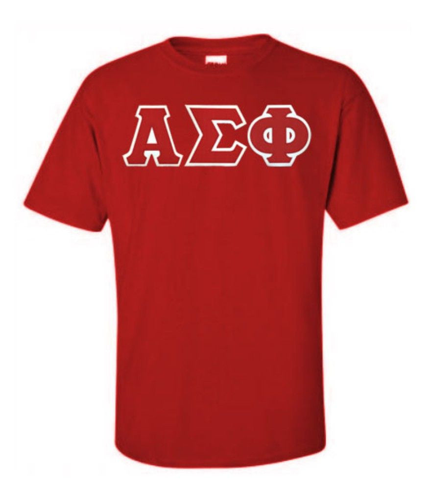 Discount Alpha Sigma Phi Lettered T Shirt DISCOUNT Alpha Sigma Phi Lettered T-shirt - Best Value
