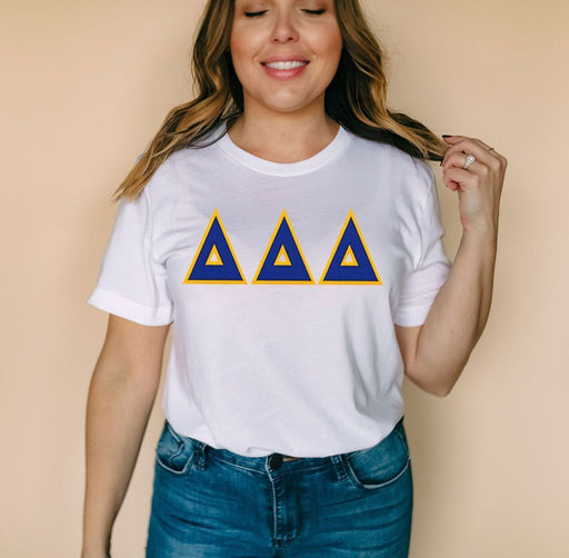 Delta Delta Delta DISCOUNT Delta Delta Delta Lettered Tee - Best Value