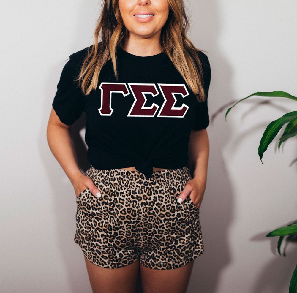 Discount Gamma Sigma Sigma Lettered Tee DISCOUNT Gamma Sigma Sigma Lettered Tee - Best Value