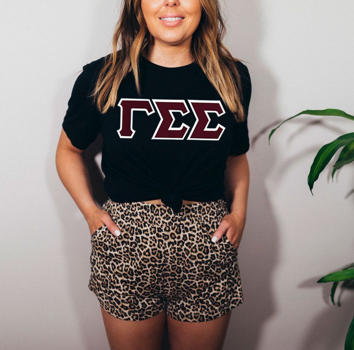 Discount Gamma Sigma Sigma Lettered Tee DISCOUNT Gamma Sigma Sigma Lettered Tee - Best Value