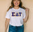Discount Sigma Delta Tau Lettered Tee DISCOUNT Sigma Delta Tau Lettered Tee - Best Value